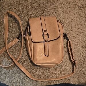 Tan Leather Crossbody Bag